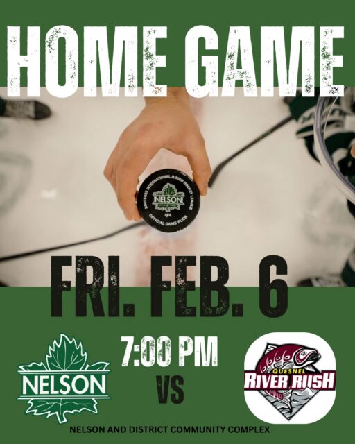 Double header weekend at home 💥

This Friday the Leafs face off against the Quesnel River Rush 
Puck drops at 7pm 

Saturday they host the Golden Rockets in the NDCC. Face off at 7pm 

See you all there !! 

#hometeam #homegame #nelsonleafs #goleafsgo #nelsonbc