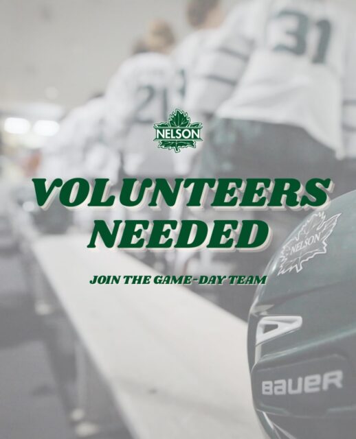 Want to help out on game night? 🫶🏒
Join the Nelson Leafs Volunteer Team and be part of the action!
We’re looking for volunteers for:
- Security
- Goal Judges
- Box Office
- Merchandise table
- Concession
- 50/50
- Ticket Taking
…and many other game-day opportunities!
Interested in volunteering? Please email sharron@nelsonleafs.ca
Come watch the game, lend a hand, and be part of the Leafs community! 💚