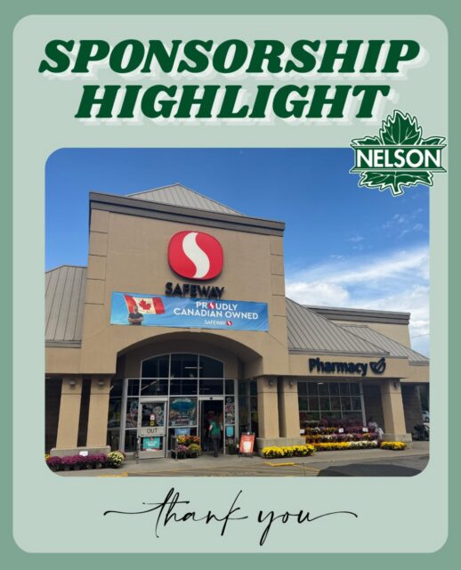 A massive thank you to one of our major sponsors, Safeway!🌟

Safeway is our Official Billet Sponsor, supporting our billet families throughout the season with gift cards and a special family discount on their grocery shopping.

Their support makes a real difference for the families who open their homes to our players and help make the Nelson Leafs family so special.

Be sure to check out the Safeway logo on the ice this season! 👀🏒 

Thank you, Safeway, for supporting our players, billet families, and the Nelson Leafs community! 💚